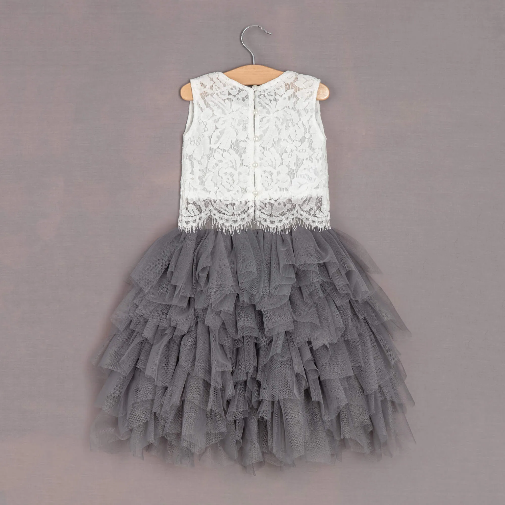 Baby Ophelia Couture Set - Slate Grey