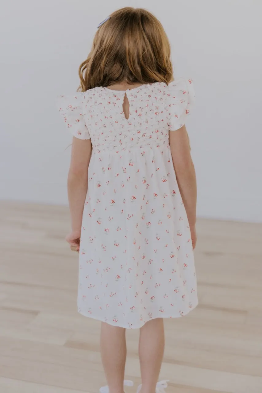 The Chili Floral Flutter Sleeve Dress